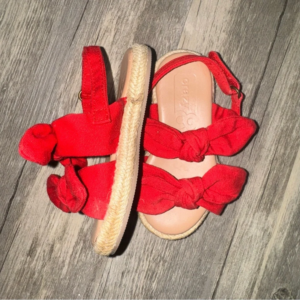 Crazy 8 Red Bow Espadrille Sandals